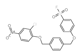 Benzenesulfonylfluoride, 4-[[4-[(2-chloro-4-nitrophenoxy)methyl]phenyl]methoxy]- Structure