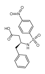 (S)-3-(p-nitrobenzenesulfonyl)amino-4-phenylbutanoic acid结构式