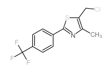 Thiazole,5-(chloromethyl)-4-methyl-2-[4-(trifluoromethyl)phenyl]- structure