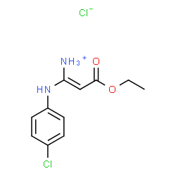 1-(4-CHLOROANILINO)-3-ETHOXY-3-OXO-1-PROPEN-1-AMINIUM CHLORIDE结构式