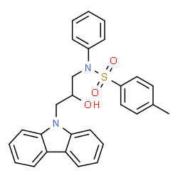 N-(3-(9H-carbazol-9-yl)-2-hydroxypropyl)-4-methyl-N-phenylbenzenesulfonamide structure