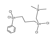 ((dichloro(3-(dichloro(phenyl)stannyl)propyl)stannyl)methyl)trimethylsilane结构式