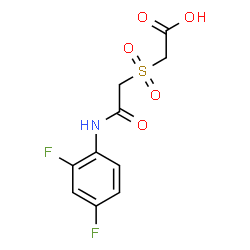 2-([2-(2,4-DIFLUOROANILINO)-2-OXOETHYL]SULFONYL)ACETIC ACID结构式