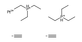 ethyne,platinum(2+),triethylphosphanium Structure