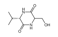 2,5-Piperazinedione,3-(hydroxymethyl)-6-(1-methylethyl)-,(6S)-(9CI)结构式