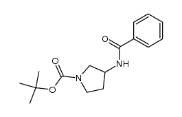 1,1-dimethylethyl 3-(benzoylamino)-1-pyrrolidinecarboxylate结构式