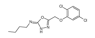 N-butyl-5-[(2,5-dichlorophenoxy)methyl]-1,3,4-oxadiazol-2-amine结构式