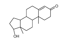 (8R,9S,10R,13S,14R,17R)-17-hydroxy-10,13-dimethyl-1,2,6,7,8,9,11,12,14,15,16,17-dodecahydrocyclopenta[a]phenanthren-3-one结构式