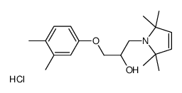 1-(3,4-dimethylphenoxy)-3-(2,2,5,5-tetramethylpyrrol-1-yl)propan-2-ol,hydrochloride结构式