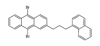 1-(9,10-Dibrom-2-anthryl)-3-(1-naphthyl)-propan结构式