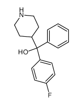 α-(4-Fluorophenyl)-α-phenyl-4-piperidinemethanol结构式