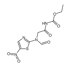 [N-acetyl-N-(5-nitro-thiazol-2-yl)-glycyl]-carbamic acid methyl ester结构式