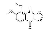 7,8-Dimethoxy-9-methylfuro[2,3-b]quinolin-4(9H)-one结构式