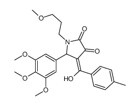 4-[hydroxy-(4-methylphenyl)methylidene]-1-(3-methoxypropyl)-5-(3,4,5-trimethoxyphenyl)pyrrolidine-2,3-dione结构式