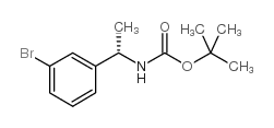 (S)-N-Boc-1-(3-溴苯基)乙胺结构式