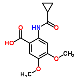 2-[(cyclopropylcarbonyl)amino]-4,5-dimethoxybenzoic acid结构式