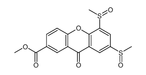 methyl 5,7-di(methylsulfinyl)-xanthone-2-carboxylate Structure