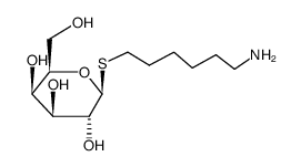 6-AMINOHEXYL 1-THIO-B-D-GALACTOPYRANOSID E结构式