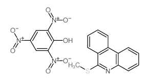 6-methylsulfanylphenanthridine; 2,4,6-trinitrophenol Structure