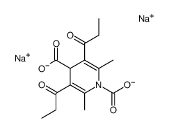 disodium,2,6-dimethyl-3,5-di(propanoyl)-4H-pyridine-1,4-dicarboxylate结构式