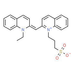 2-[(1-Ethyl-2(1H)-quinolylidene)methyl]-1-(3-sulfopropyl) quinolinium,inner salt Structure