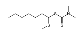 dimethyl-dithiocarbamic acid 1-methylsulfanyl-heptyl ester结构式