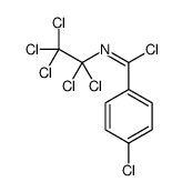 4-chloro-N-(1,1,2,2,2-pentachloroethyl)benzenecarboximidoyl chloride Structure