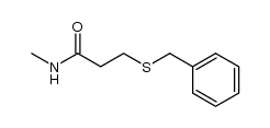N-methyl 3-[(phenylmethyl)thio]propanamide结构式