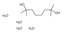2,7-dimethyloctane-2,7-diol,tetrahydrate Structure