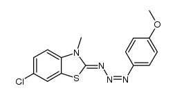 6-chloro-2-((Z)-(4-methoxyphenyl)triaz-2-en-1-ylidene)-3-methyl-2,3-dihydrobenzo[d]thiazole Structure