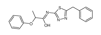 N-(5-benzyl-1,3,4-thiadiazol-2-yl)-2-phenoxypropanamide结构式