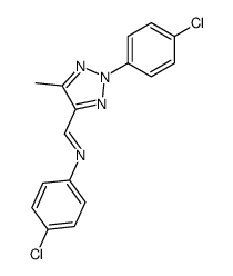 4-chloro-N-[2-(4-chloro-phenyl)-5-methyl-2H-[1,2,3]triazol-4-ylmethylene]-aniline结构式