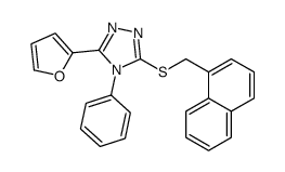 3-(furan-2-yl)-5-(naphthalen-1-ylmethylsulfanyl)-4-phenyl-1,2,4-triazole Structure