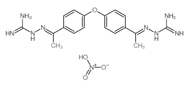 2-[1-[4-[4-[N-(diaminomethylideneamino)-C-methyl-carbonimidoyl]phenoxy]phenyl]ethylideneamino]guanidine; dihydroxy-oxo-azanium结构式