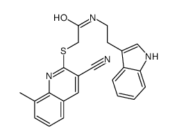 Acetamide, 2-[(3-cyano-8-methyl-2-quinolinyl)thio]-N-[2-(1H-indol-3-yl)ethyl]- (9CI) Structure