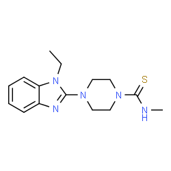 1-Piperazinecarbothioamide,4-(1-ethyl-1H-benzimidazol-2-yl)-N-methyl-(9CI) Structure