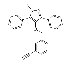 3-[(1-methyl-3,5-diphenylpyrazol-4-yl)oxymethyl]benzonitrile结构式