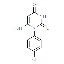 6-AMINO-1-(4-CHLORO-PHENYL)-1H-PYRIMIDINE-2,4-DIONE结构式