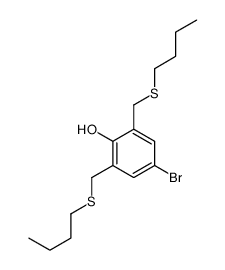 4-bromo-2,6-bis(butylsulfanylmethyl)phenol Structure