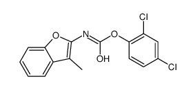 (2,4-dichlorophenyl) N-(3-methyl-1-benzofuran-2-yl)carbamate Structure