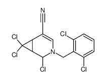 2,7,7-trichloro-3-(2,6-dichloro-benzyl)-3-aza-bicyclo[4.1.0]hept-4-ene-5-carbonitrile Structure