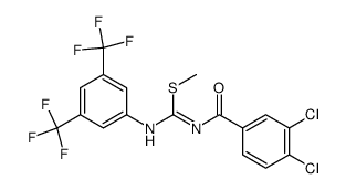 N-<3,5-Bis(trifluormethyl)phenyl>-N'-(3,4-dichlorbenzoyl)-S-methyl-isothioharnstoff Structure