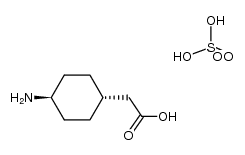 trans-(4-amino)-cyclohexylacetic acid hydrogen sulfate Structure