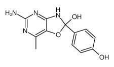 5-amino-2-(4-hydroxy-phenyl)-7-methyl-2,3-dihydro-oxazolo[4,5-d]pyrimidin-2-ol结构式