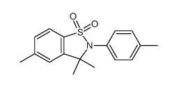 3,3,5-trimethyl-2-p-tolyl-2,3-dihydro-benzo[d]isothiazole 1,1-dioxide Structure