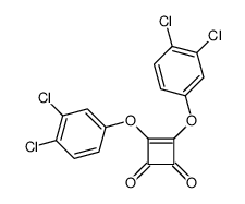 3,4-bis(3,4-dichlorophenoxy)cyclobut-3-ene-1,2-dione结构式