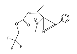 (Z)-3-(2-Acetyl-3-phenyl-2H-azirin-2-yl)-but-2-enoic acid 2,2,2-trifluoro-ethyl ester Structure