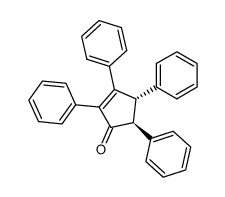 trans 2,3,4,5-tetraphenyl-2-cyclopenten-1-one结构式