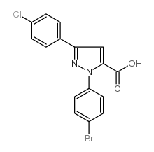 2-(4-溴苯基)-5-(4-氯苯基)-2H-吡唑-3-羧酸结构式