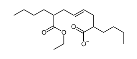 2-butyl-7-ethoxycarbonylundec-4-enoate结构式